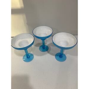 Blue Acrylic Margarita Glasses - Set of 5